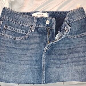 Hollister Medium Blue Denim Mini Skirt